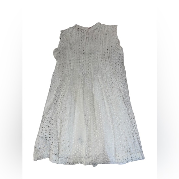 NWT Madewell Eyelet Ruffle-Sleeve Pintuck Mini Dress - Picture 9 of 16